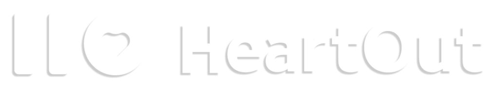 HeartOut Logo in White